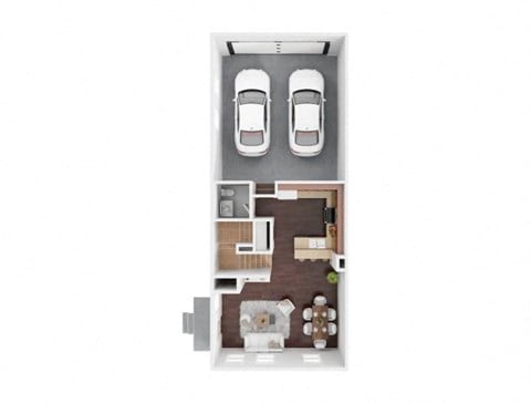 Floor plan for 3 beds, 2.5 baths, 1559 sqft